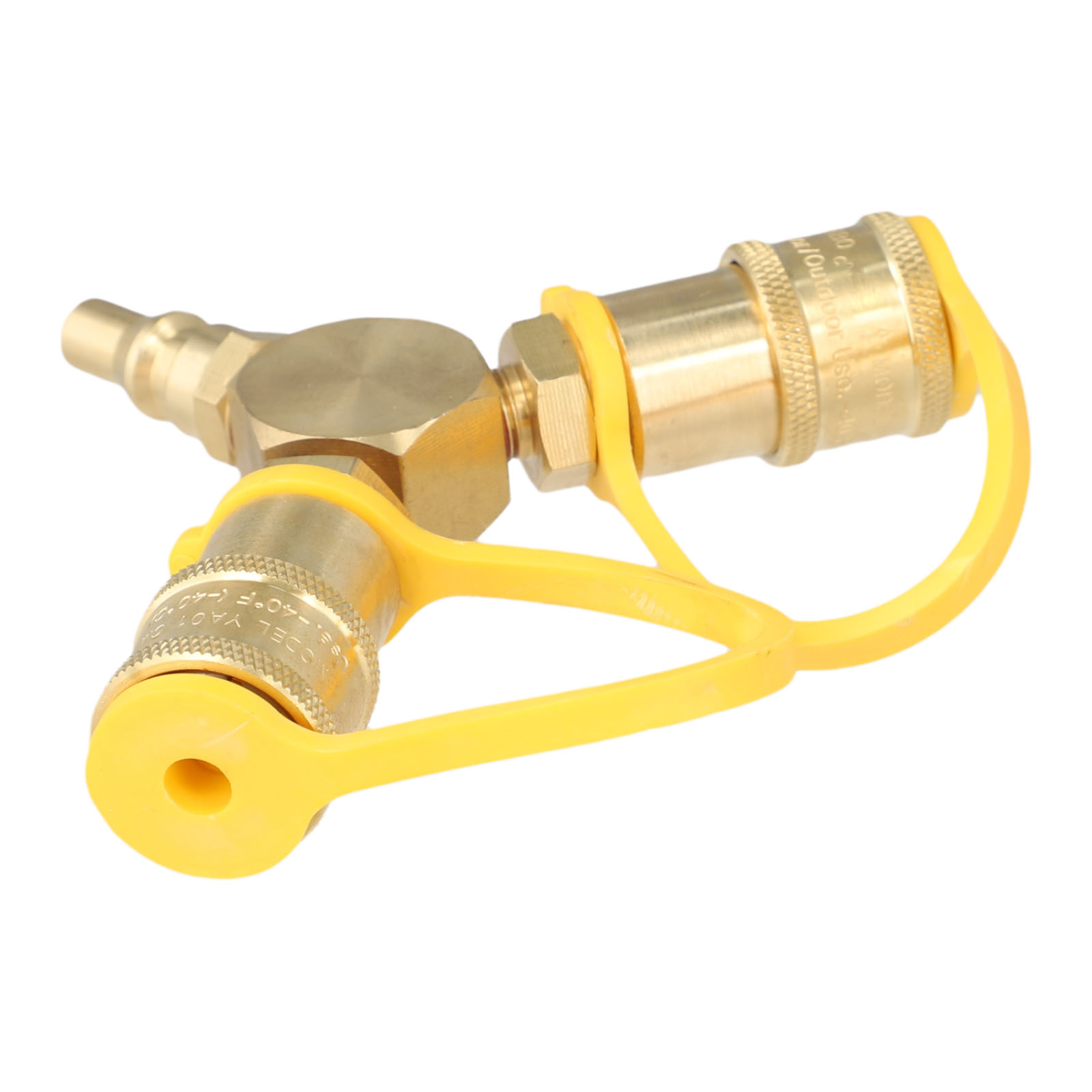 Brass 1/4 Inch Quick Connect Y - Camping Cooking Propane recension och pris