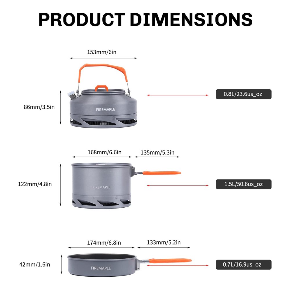 Fire Maple Camping Cookware Ut - Camping Cooking Kit recension och pris