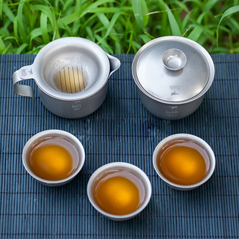 Keith Titanium Kung Fu Tea Set - Camping Cooking Set With Kettle recension och pris
