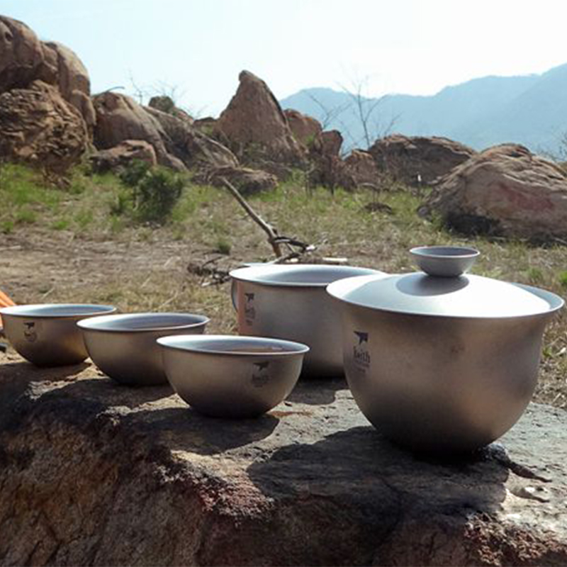 Keith Titanium Kung Fu Tea Set - Camping Cooking Set With Kettle recension och pris