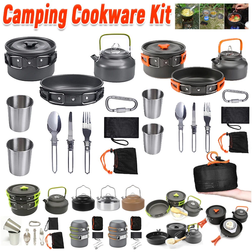 Camping Cookware Kit Kettle Po - Camping Cooking Kit recension och pris
