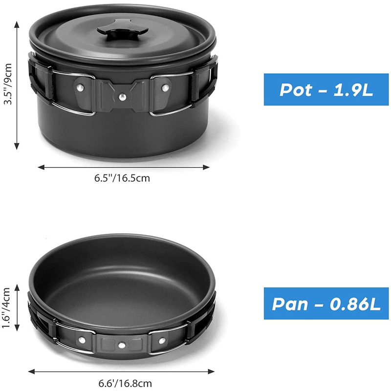 1 Set Outdoor Pot Pan Camping  - Camping Cooking Set With Kettle recension och pris