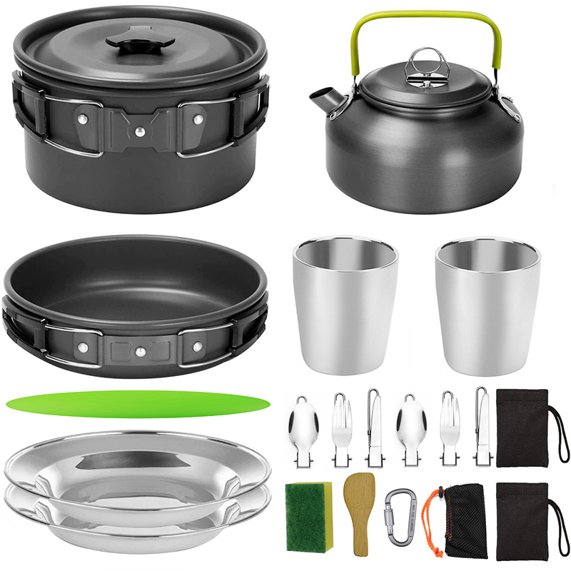 1 Set Outdoor Pot Pan Camping  - Camping Cooking Set With Kettle recension och pris