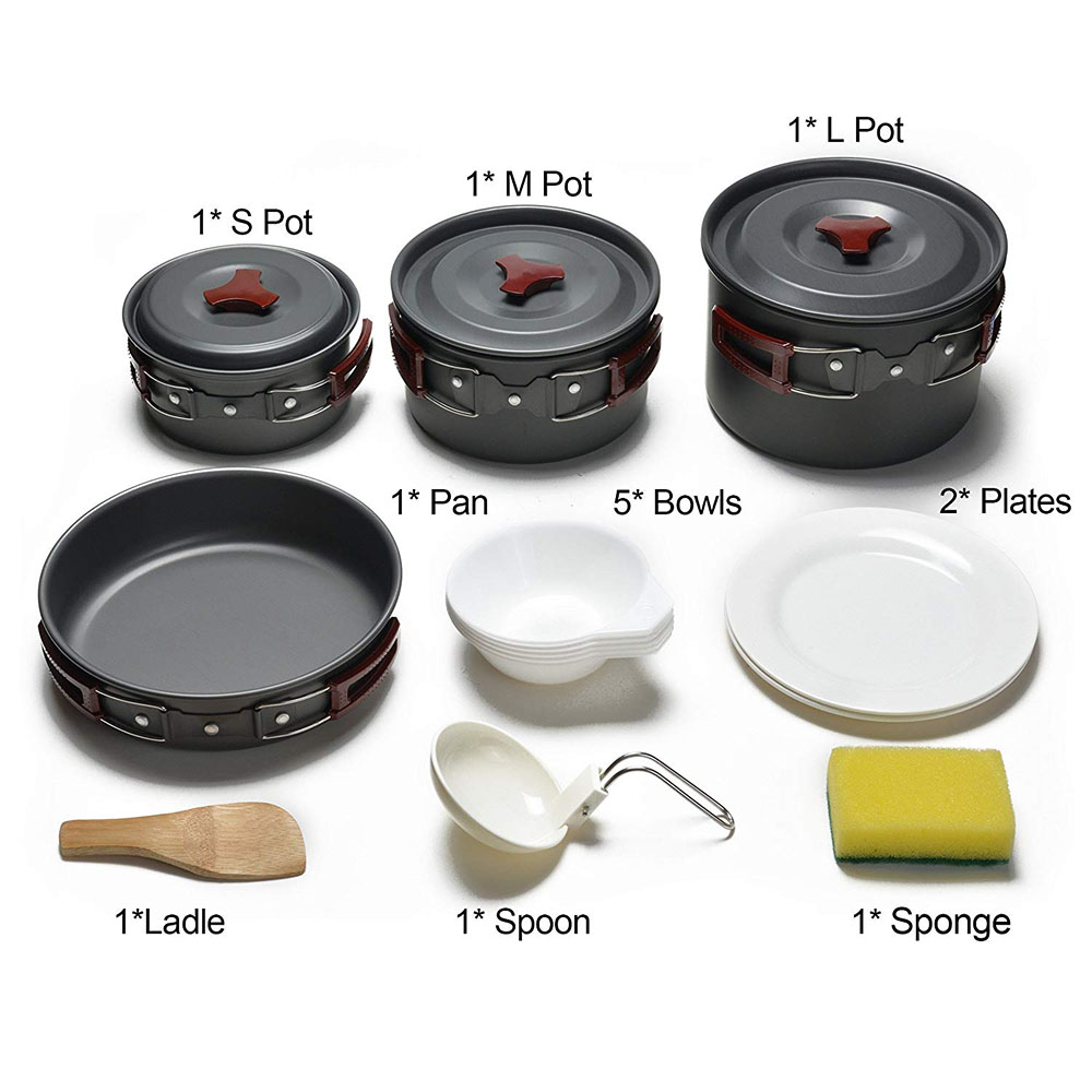 Outdoor Camping Cookware Kit N - Camping Cooking Roll recension och pris
