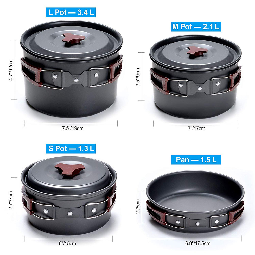 Outdoor Camping Cookware Kit N - Camping Cooking Roll recension och pris