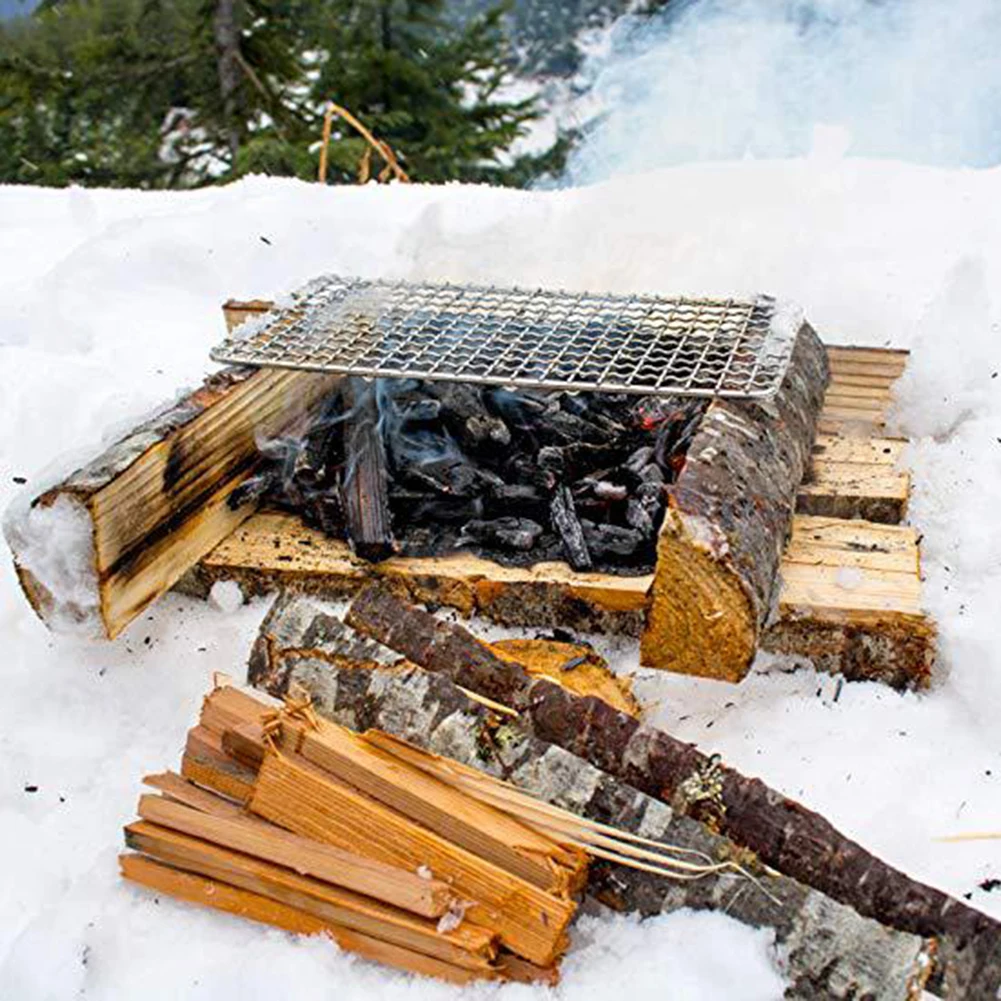 BBQ Grilling Net Fire Cooking  - Camping Cooking Grate recension och pris