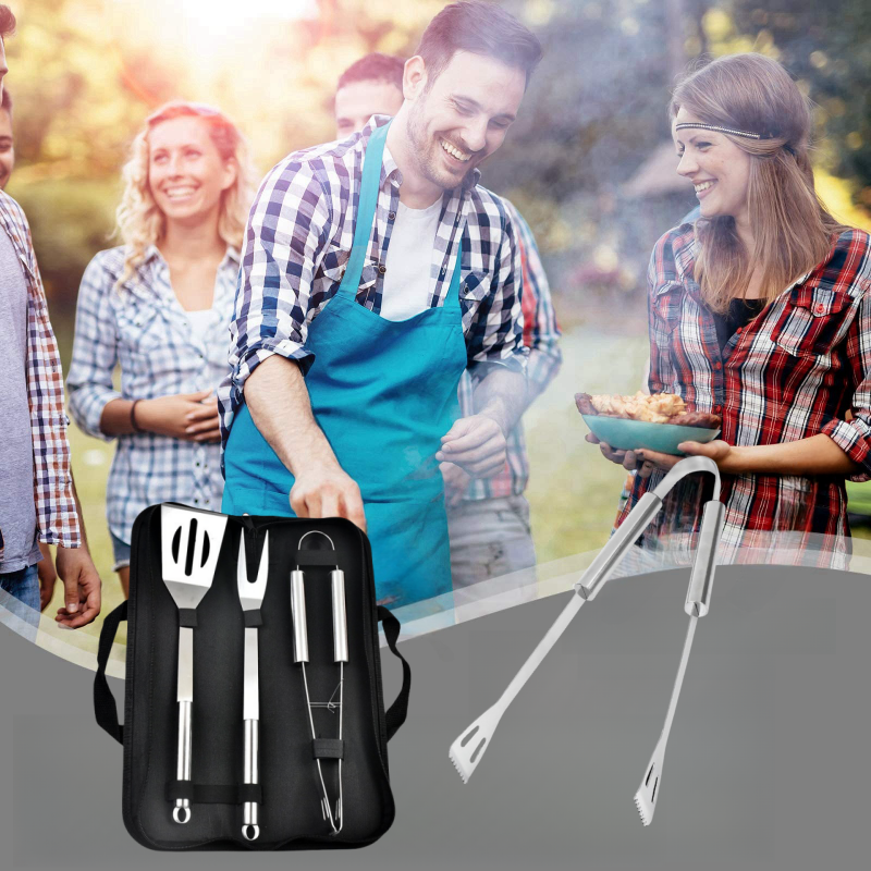 BBQ Tools Set Barbecue Utensil - Camping Cooking Equipment Bag recension och pris