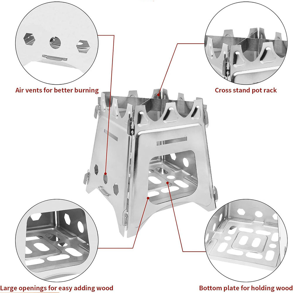 Portable Camping Wood Stove wi - Camping Cooking System recension och pris