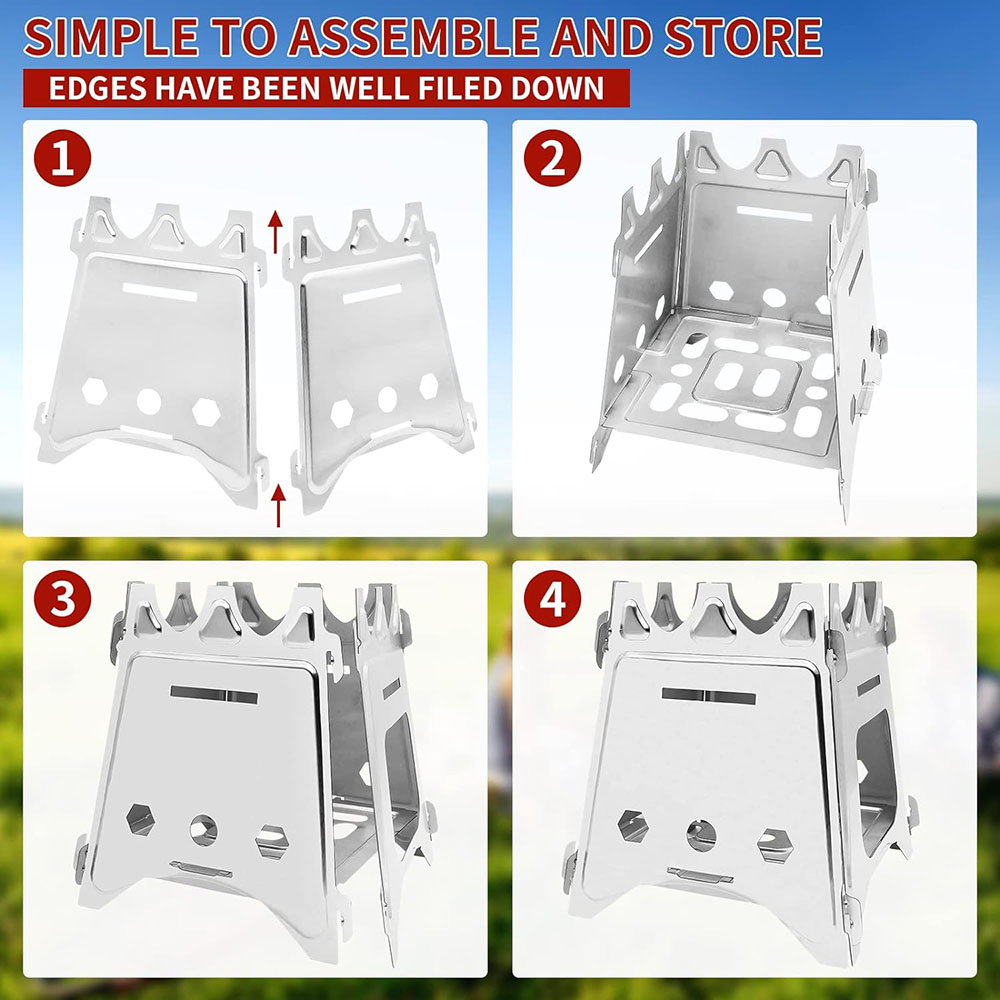 Portable Camping Wood Stove wi - Camping Cooking System recension och pris